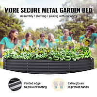 VEVOR Raised Bed Planter Flower Box Garden Planter Terrace Vegetable Beet Garden Beet Planter Bed Dark Grey