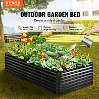 VEVOR Raised Bed Planter Flower Box Garden Planter Terrace Vegetable Beet Garden Beet Planter Bed Dark Grey