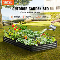 VEVOR Raised Bed Planter Flower Box Garden Planter Terrace Vegetable Beet Garden Beet Planter Bed Dark Grey
