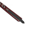 Шкіряний нашийник з повідцем Liebe Seele Wine Red Collar and Leash, 3 кільця для кріплення, фото 6