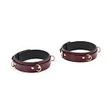 Фіксатори для стегон Liebe Seele Wine Red Thigh Cuffs L Size, натуральна шкіра, фото 2