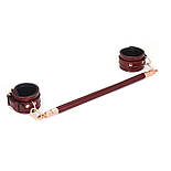 Фіксатор-розпірка для ніг або рук Liebe Seele Wine Red Spreader Bar, дерево + натуральна шкіра, фото 7