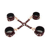 Шкіряна хрестовина Liebe Seele Wine Red Hogtie, фото 2