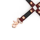 Шкіряна хрестовина Liebe Seele Wine Red Hogtie, фото 3