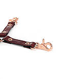 Шкіряна хрестовина Liebe Seele Wine Red Hogtie, фото 4