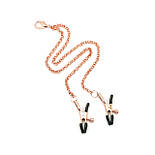Нашийник із затискачами для сосків Liebe Seele Rose Gold Memory Collar with Nipple Clamps, шкіра, фото 3