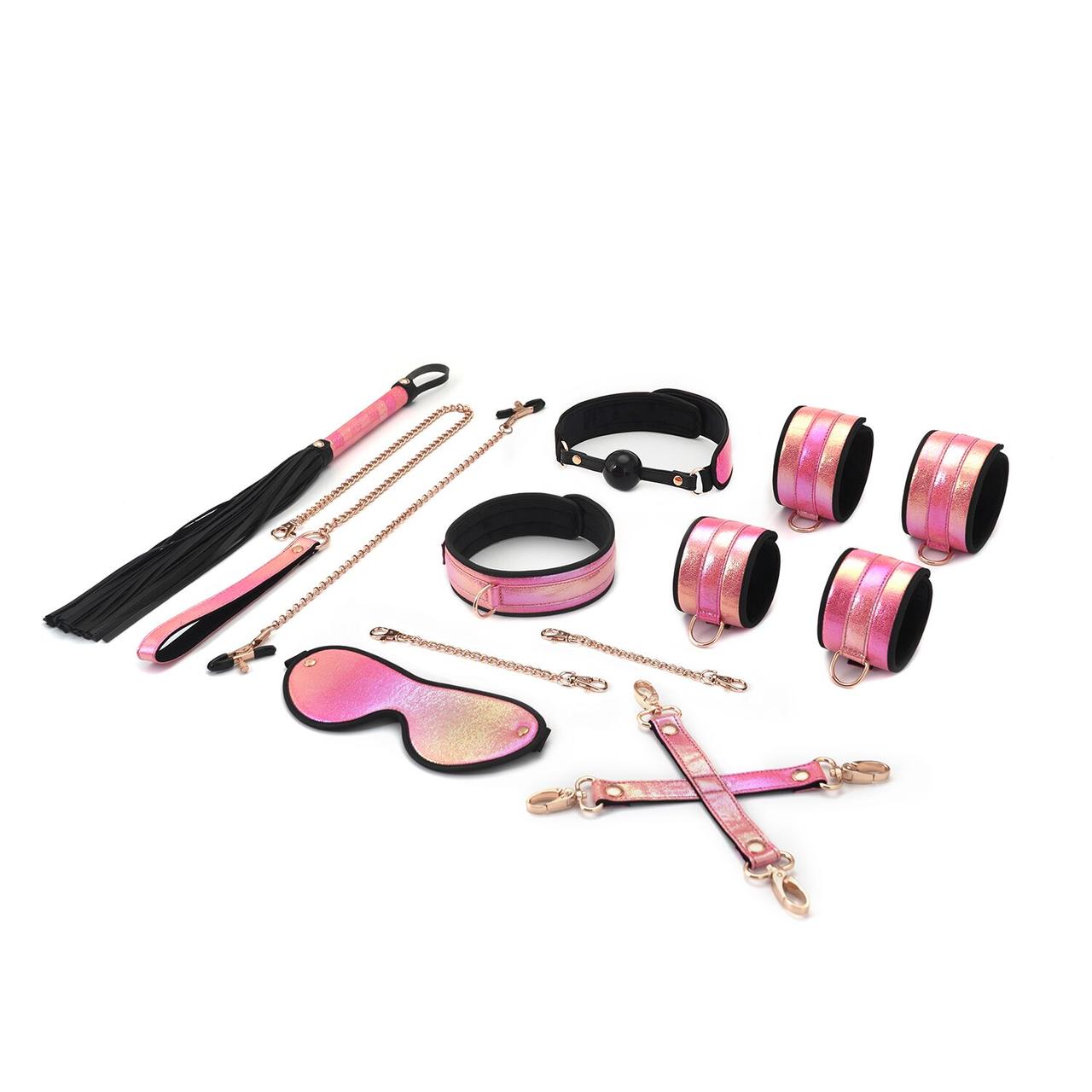 БДСМ-набір Liebe Seele Vivid Sakura 8 Pieces Set, 8 аксесуарів, екошкіра на оксамитовій основі 777store, фото 1