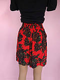 Шорти-спідниця квітковий принт Zara Червоні, фото 8