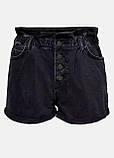 Шорти жіночі джинсові на гудзиках Only Чорні, фото 5