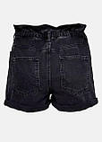 Шорти жіночі джинсові на гудзиках Only Чорні, фото 6