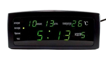 Настільний світлодіодний годинник Caixing CX 868 Годинник із зеленим підсвічуванням