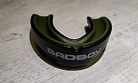 Капа боксерская черно-зеленая двухкомпонентная Bad Boy Pro Series
