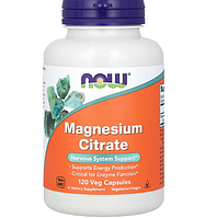 Цитрат магния NOW Foods, Magnesium Citrate , 120 вегетарианских капсул
