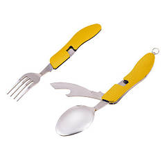 Набір туристичний: вилка, ложка, відкривачка, HX-12