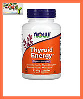 Поддержка щитовидной железы ,Now Foods, Thyroid Energy, 90 растительных капсул