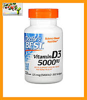 Вітамін Д3, Doctor's Best, вітамін D3 5000 МО, 360 м'яких таблеток