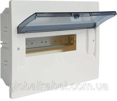 Бокс (щиток) під автомати Hager Cosmos 12 модульний, внутрішній VR112TD з прозорими дверцятами, фото 1