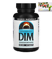 Женское здоровье, ДИМ, Source Naturals, DIM ,дииндолинметан, 200 мг, 60 таблеток