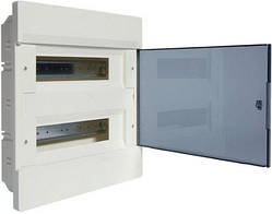 Бокс (щиток) под автоматы Hager Cosmos 24 модульный, внутренний VR212TD с прозрачной дверцой