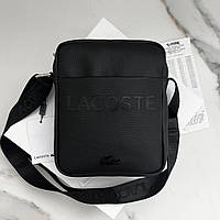 Чоловіча брендова сумка через плече Lacoste (2026) чорна