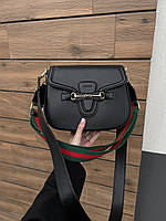 Женская сумочка, клатч отличное качество GUCCI Lady Web Total Black 26 х 20 х 7 см