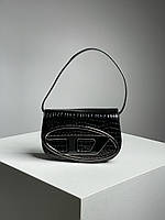 Женская сумочка, клатч отличное качество DIESEL 1DR Iconic Shoulder Bag Black Croco