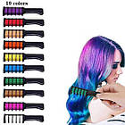 Набір гребінців із кольоровими крейдою 10 шт. Hair Chalk, фото 3