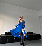 Стильна муслінова сукня з шнурівкою по спині Тканина муслін Розмір 42-44, 46-48, фото 3