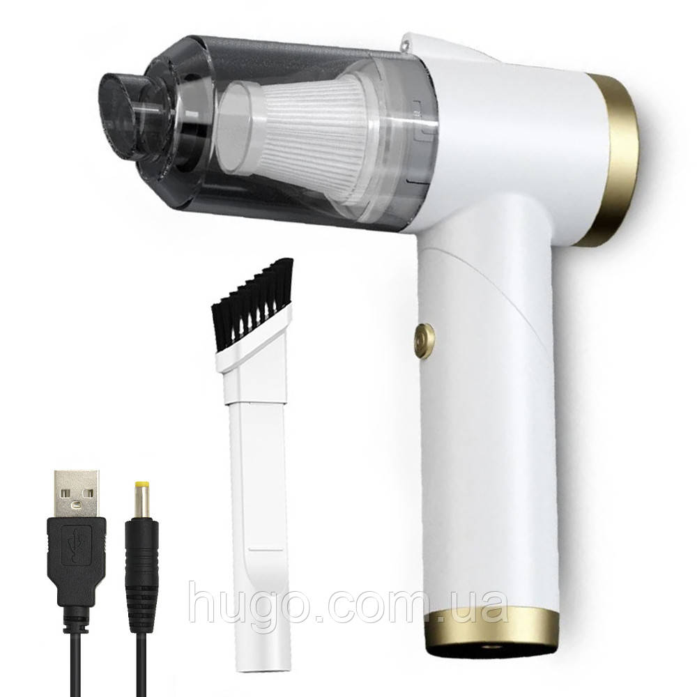 Автомобільний бездротовий пилосос від акумулятора Q8, USB 5V-8,4V / Складаний пилосос в авто, фото 1