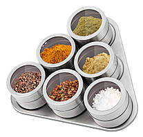 Набір для спецій Con Brio CB-812 з підставкою 6 магнітних баночок