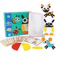 Розвиваючий набір Геонімо дерев яні пазли Монтессорі з картками тварин