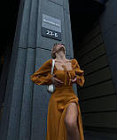 Стильна муслінова сукня з шнурівкою по спині Тканина муслін Розмір 42-44, 46-48, фото 3