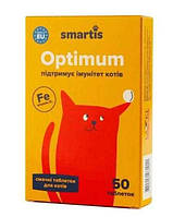 Витамины Optimum Smartis для поддержания иммунитета кошек 50 таблеток