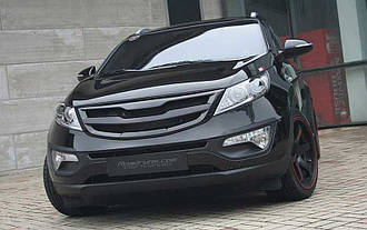 Решітка радіатора Варіант 2 з чорною сіткою KIA Sportage 2010-2013 р. в. Кіа Спортейдж