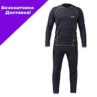 Термобелье мужское Tramp Microfleece комплект (футболка+штаны) Флис Черный UTRUM-020-black-L