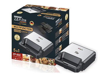 Сендвічниця 5 в 1 Zepline ZP-802 мультигриль 2200 Вт мультимейкер зі знімними формами