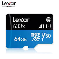 Карта пам'яті 100МБ/с Lexar A1 Ultra microSDXC UHS-I 64GB Class10 ОРИГІНАЛ