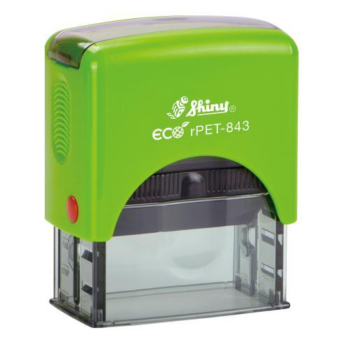 Оснастка для штампа 47x18 мм зелена, Shiny ECO rPET-843