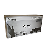 Перчатки одноразовые нитриловые - IGAR Nitrile Gloves L 200 шт. черный 202302 (21104)