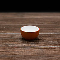 Глиняна піала з глазур'ю (руда) 20 мл