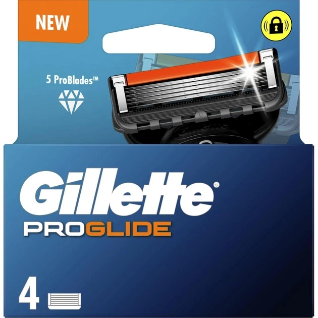 Сменные кассеты Gillette Fusion Proglide, на 5 лезвий (4шт.) - фото 1 - id-p241549410