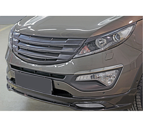 Решітка радіатора Варіант 3 з сіткою металік KIA Sportage 2010-2013 р. в. Кіа Спортейдж