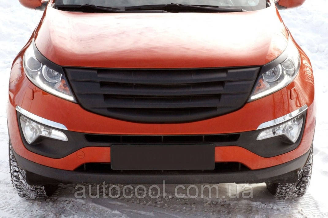 Решітка радіатора Варіант 3 з чорною сіткою KIA Sportage 2010-2013 р. в. Кіа Спортейдж, фото 1