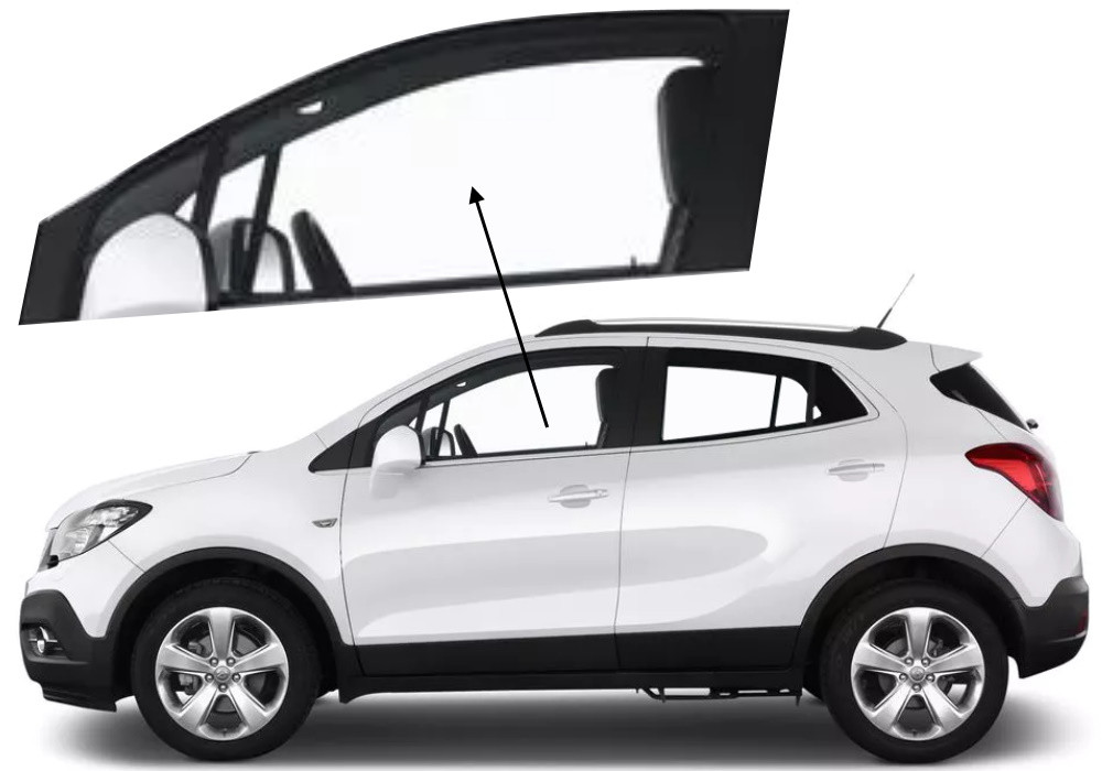 Бічне скло Opel Mokka 2012-2021 передніх дверей ліве, фото 1