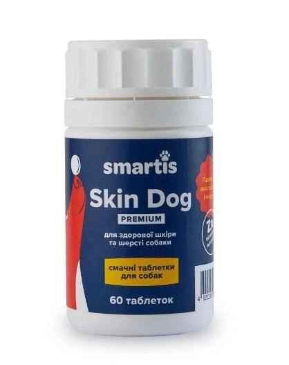 Витамины Skin Smartis Premium для здоровой кожи и шерсти собак 60 таблеток - фото 1 - id-p2092058047