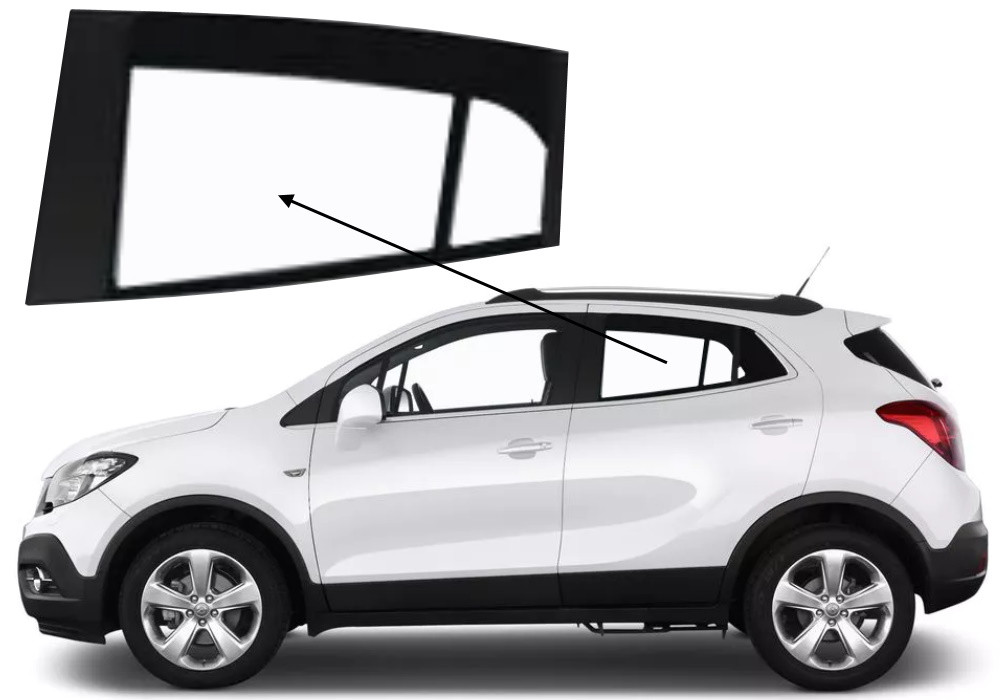 Бічне скло Opel Mokka 2012-2021 задніх дверей ліве, фото 1