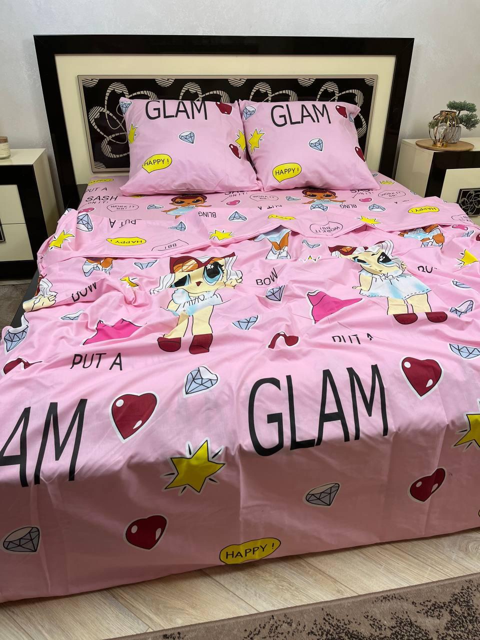 Постільна білизна для дівчаток полуторка рожева