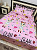 Постільна білизна для дівчаток полуторка рожева, фото 9