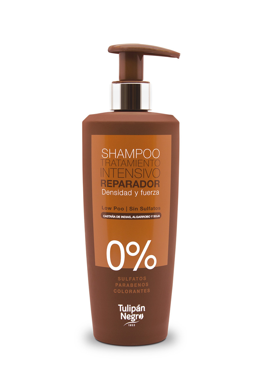 Шампунь для волосся безсульфатний Tulipan Negro low poo s.s. Інтенсивне відновлення (500 мл)