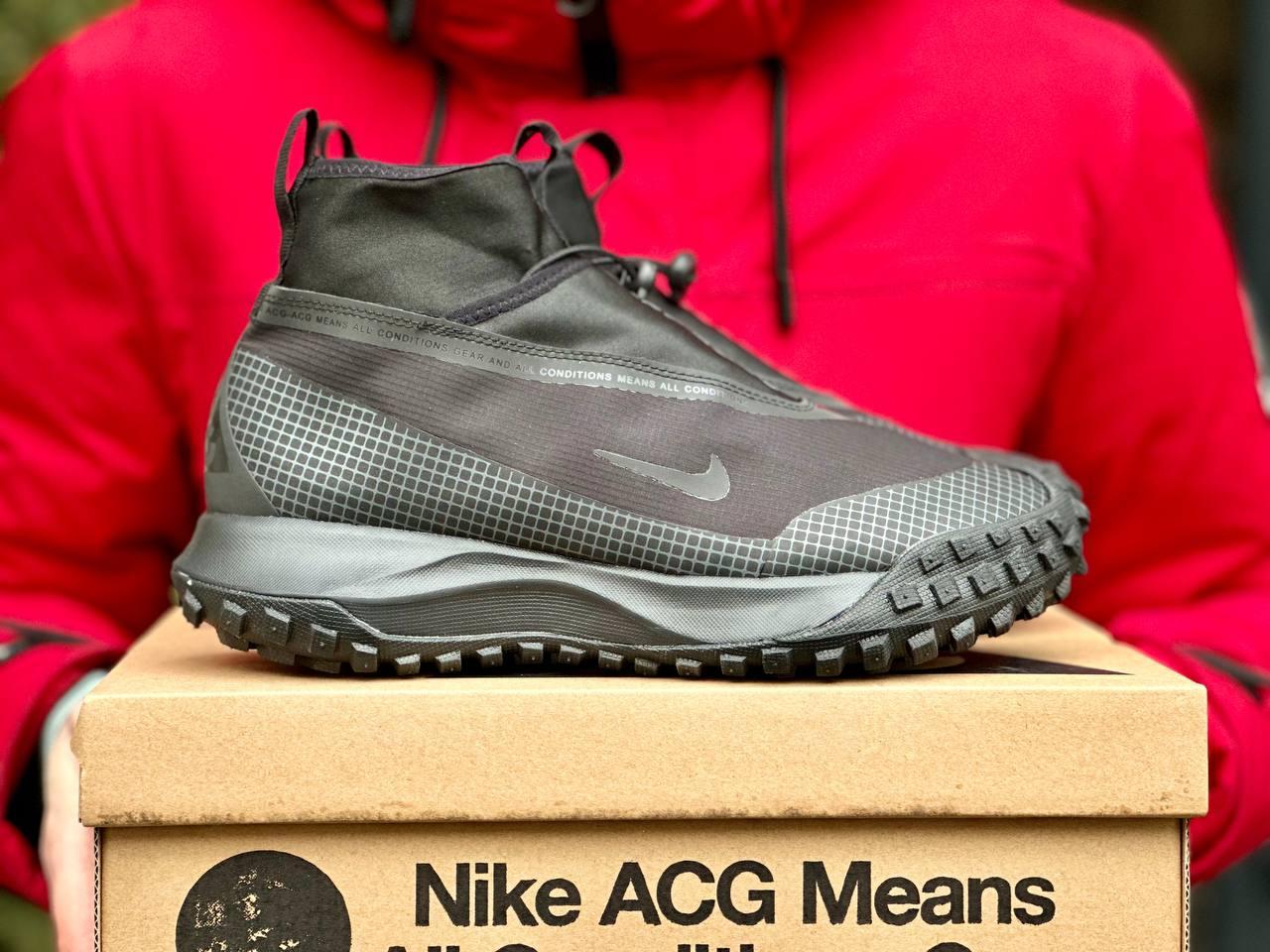 Чоловічі кросівки Nike ACG Mountain Fly 2 Gore Tex Black Чорні Найк Маунтин текстиль gore-tex демісезон, фото 1